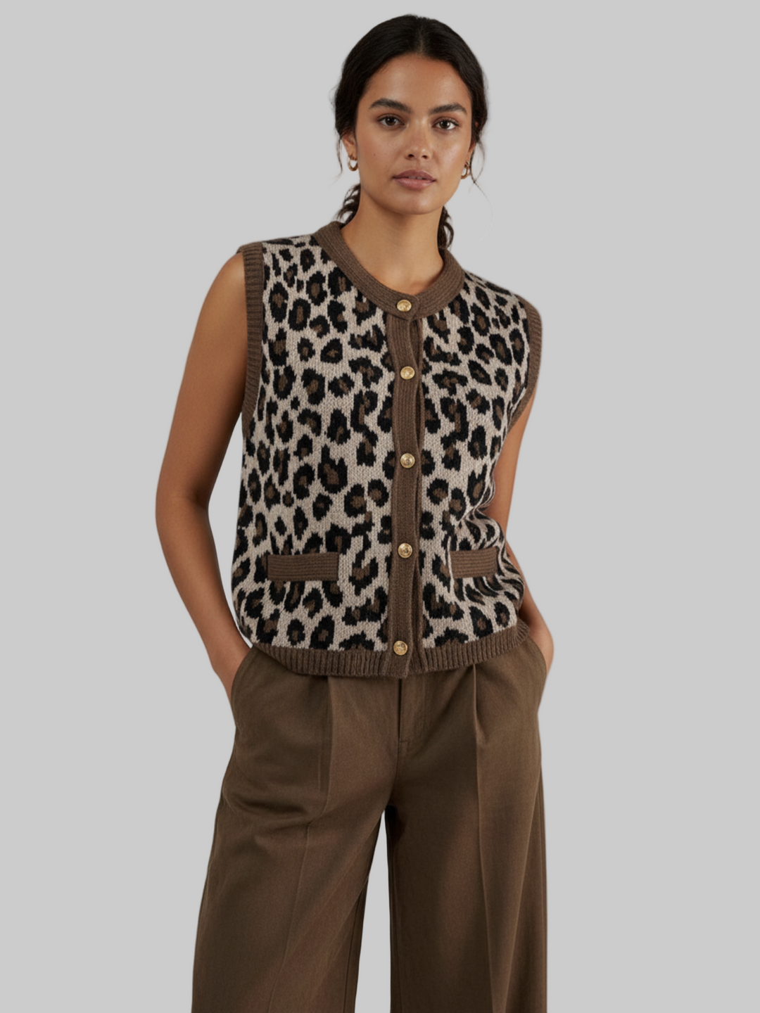 Animal Print Vest