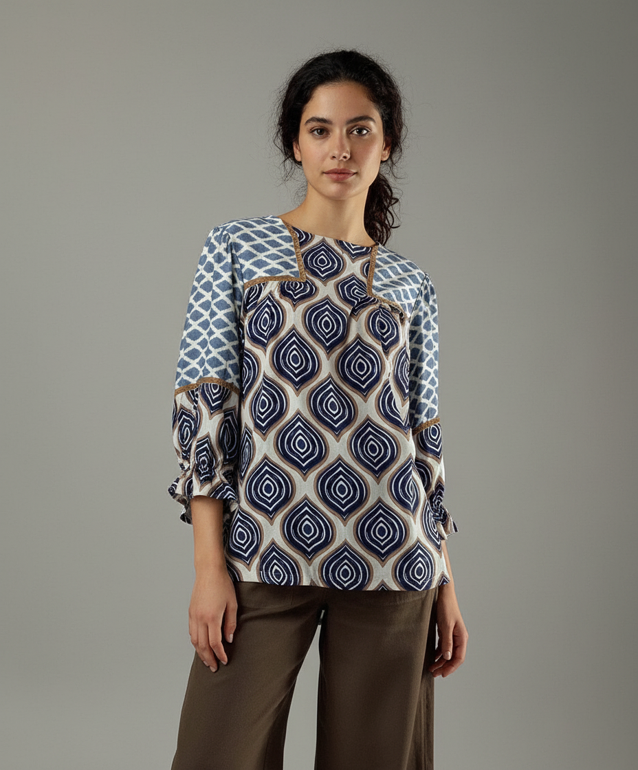 Mixed Blue Top