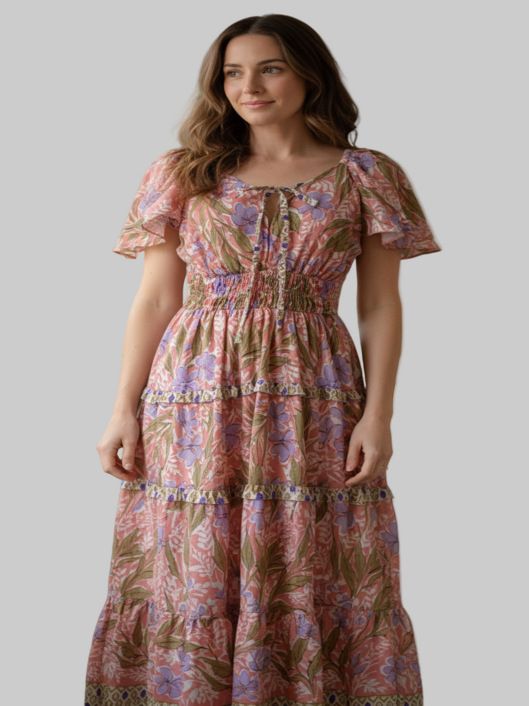 Print Ruffle Dress