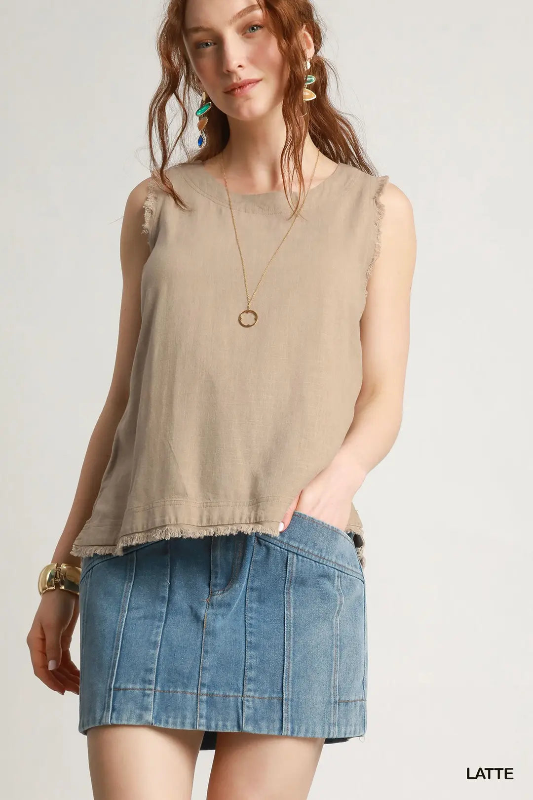 Back Button Down Top