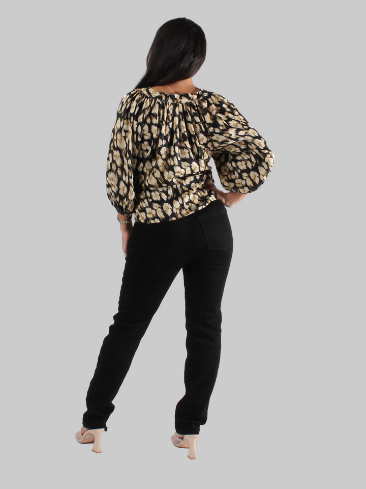 Smeared Leopard Blouse