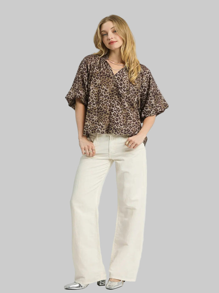 Bubble Sleeve Top