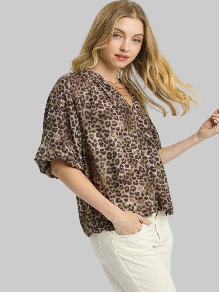 Bubble Sleeve Top