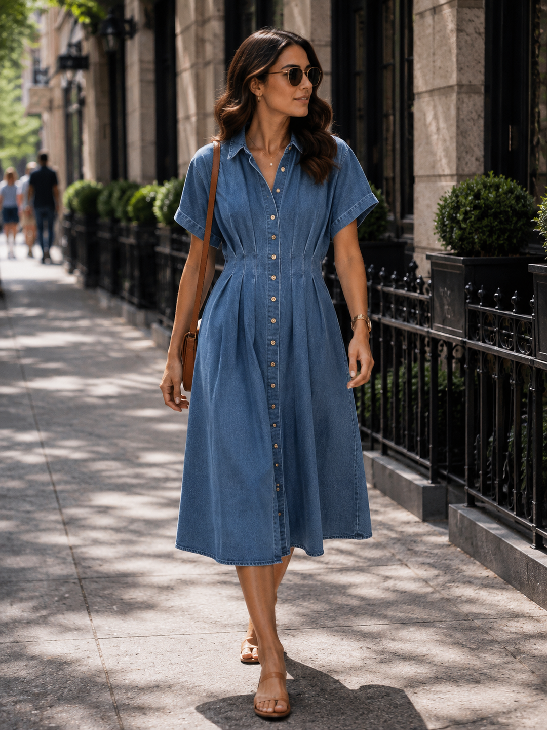 Denim Button Down Dress