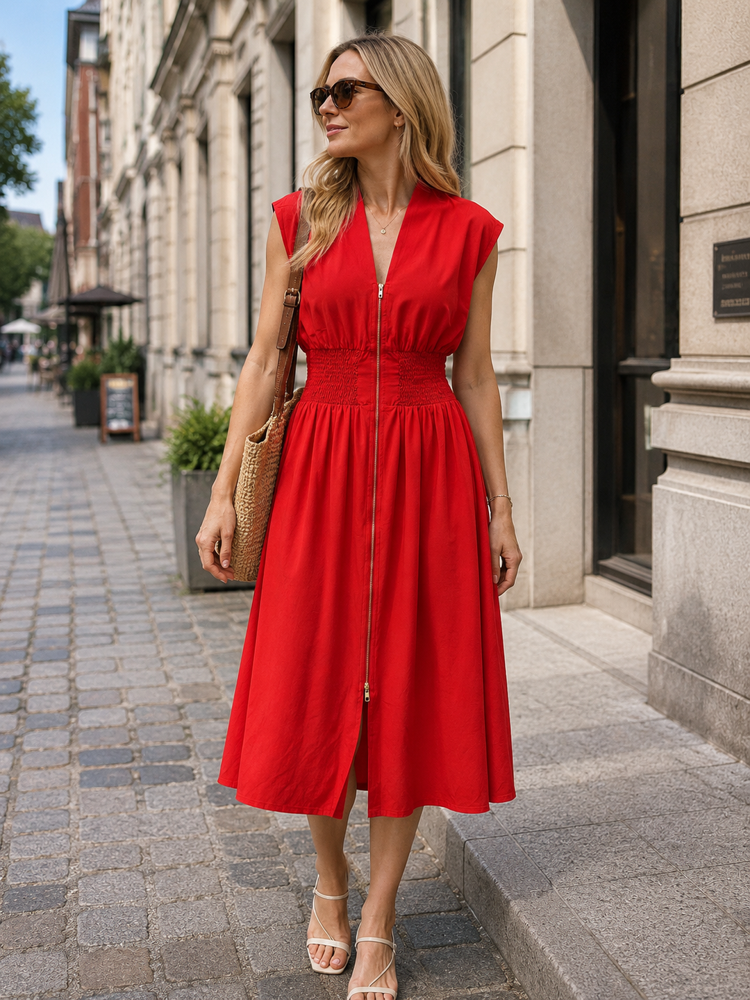 Queenie Dress Red
