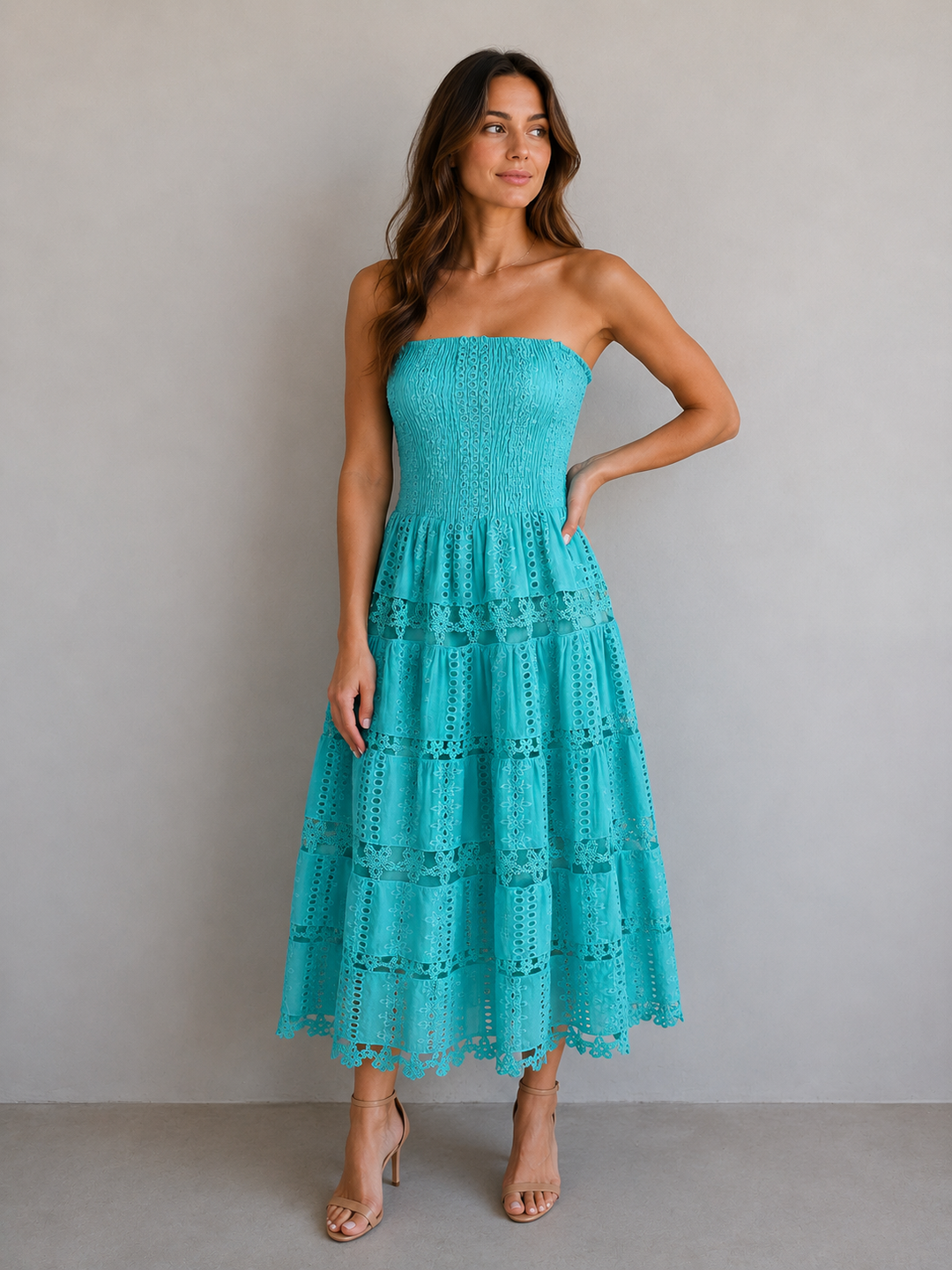 Eyelet Dress Tiffany Blue