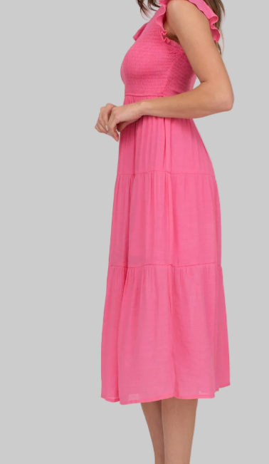 Smocked Midi Dress
