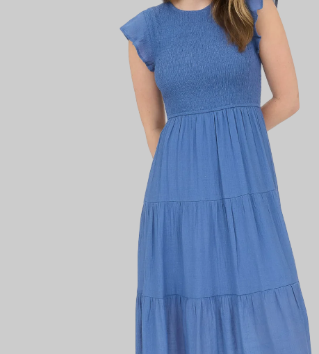 Smocked Midi Dress