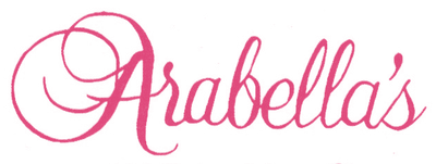 Pink 'Arabella's' logo on a white background