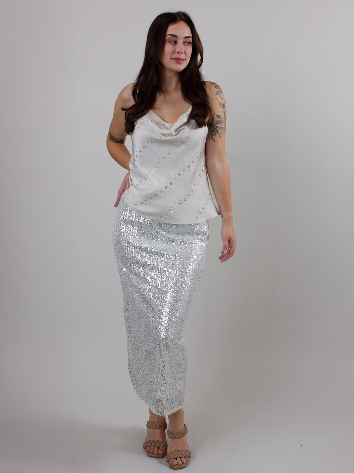 Sequin Midi Skirt