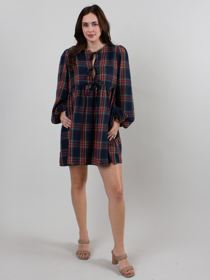 Plaid Tie Dress