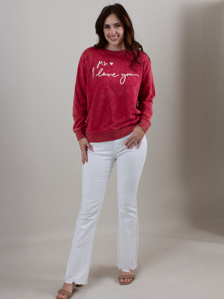 P.S I Love You Graphic Sweatshirt