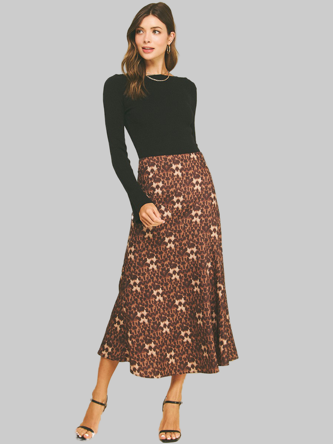 Selena Skirt is a leopard design